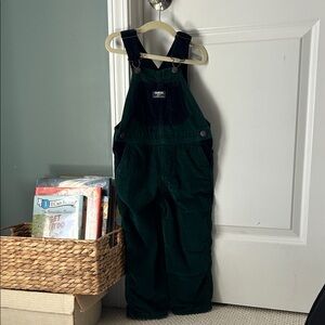 OshKosh B'gosh Green and Navy Overalls